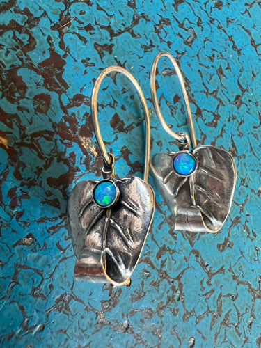 ALTHEA EARRINGS - STERLING SILVER & OPALITE