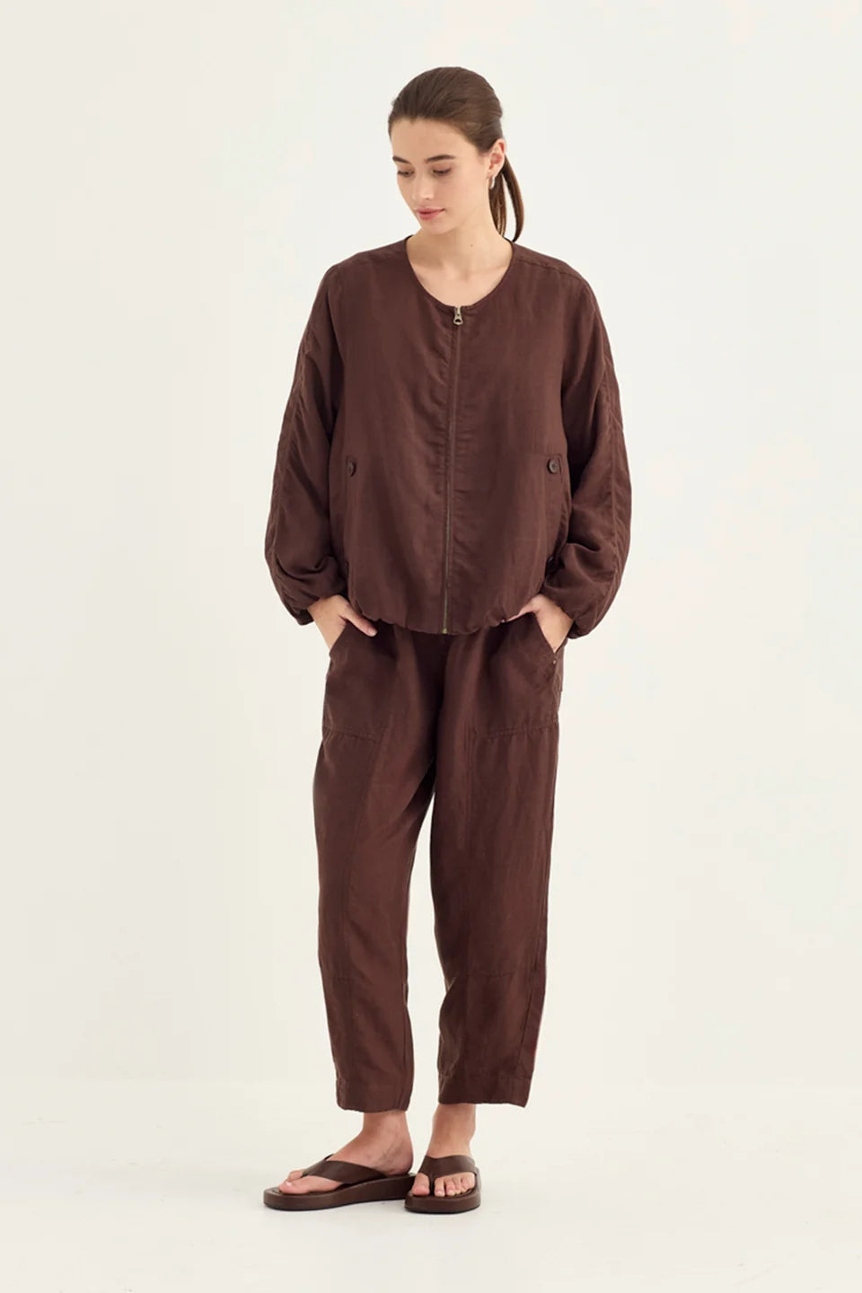 STUDIO PANT - CHOCOLATE