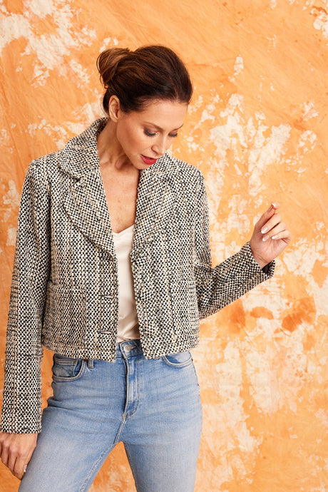 AZIZA JACKET - BLACK & WHITE