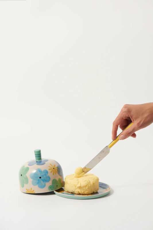 DITSY BUTTER DISH - BLUE