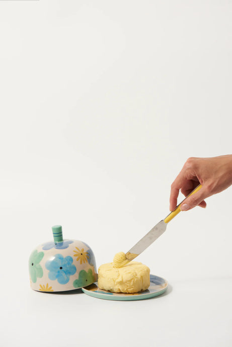 DITSY BUTTER DISH - BLUE