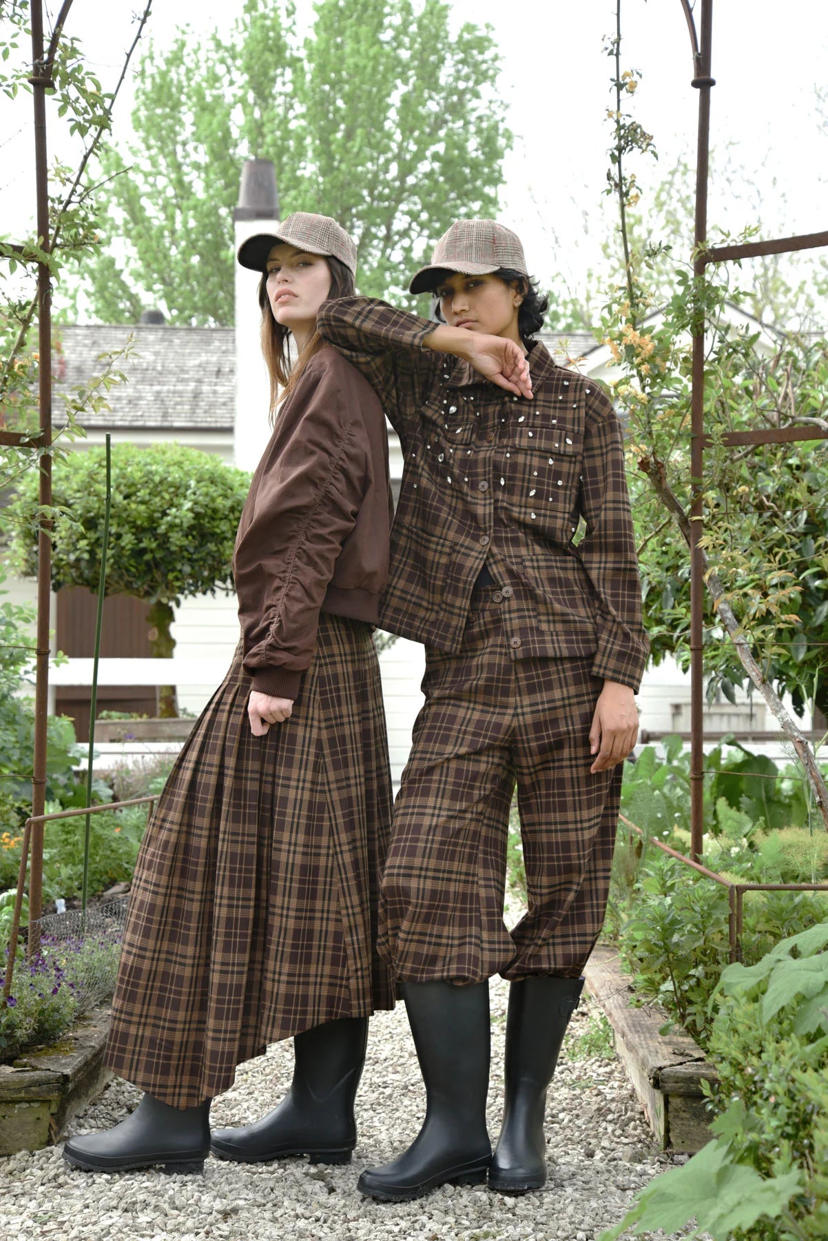 DOWN THE LINE PANT - CHOCOLATE CHECK
