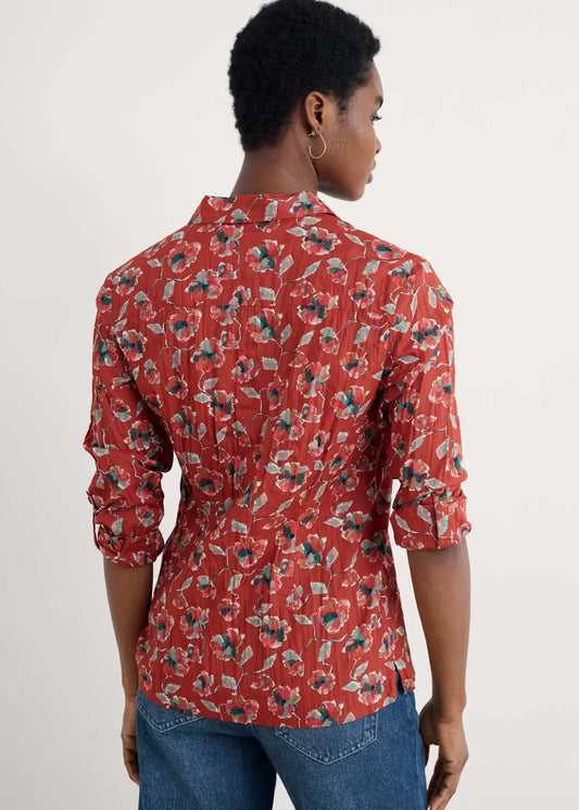LARISSA SHIRT - ARTIST CAMELLIA RED SAIL