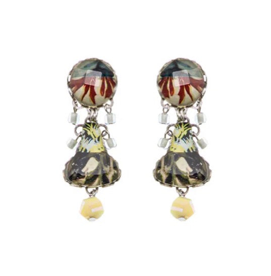 NORL SMALL GLASS HANGING EARRINGS - NEPTUNES GARDEN SET