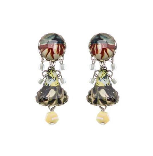 NORL SMALL GLASS HANGING EARRINGS - NEPTUNES GARDEN SET