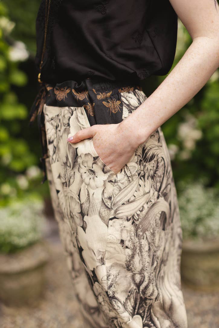 HONEY & THE MOON LINEN CROP ARTIST PANT