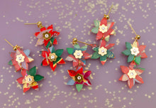 Load image into Gallery viewer, POINTSETTIA EARRINGS