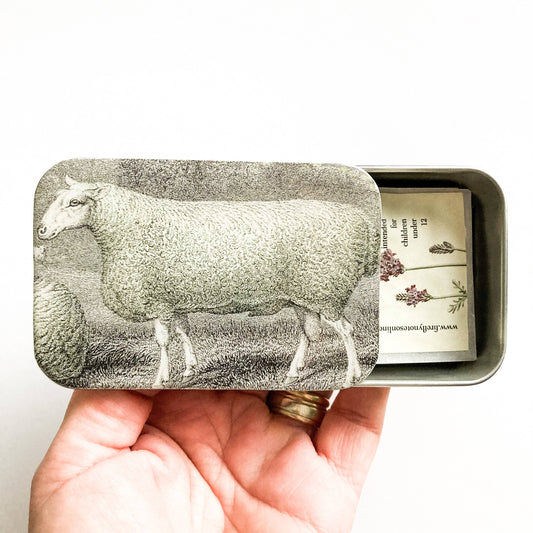 SHEEP KNITTING KIT TIN