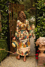 Load image into Gallery viewer, LONG DUSTER ROBE - STAY GOLD FLORAL w/ Rabbit &amp; Bees