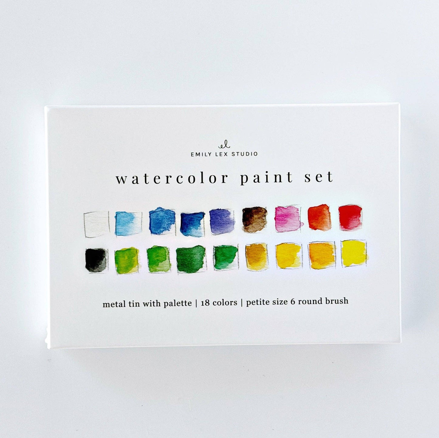 WATERCOLOUR PAINT SET - 18 COLOURS WITH BRUSH