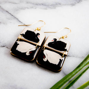 FRENCH SWAN STACK EARRINGS