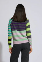 Load image into Gallery viewer, MIX STRIPE CARDI - CHARCOAL