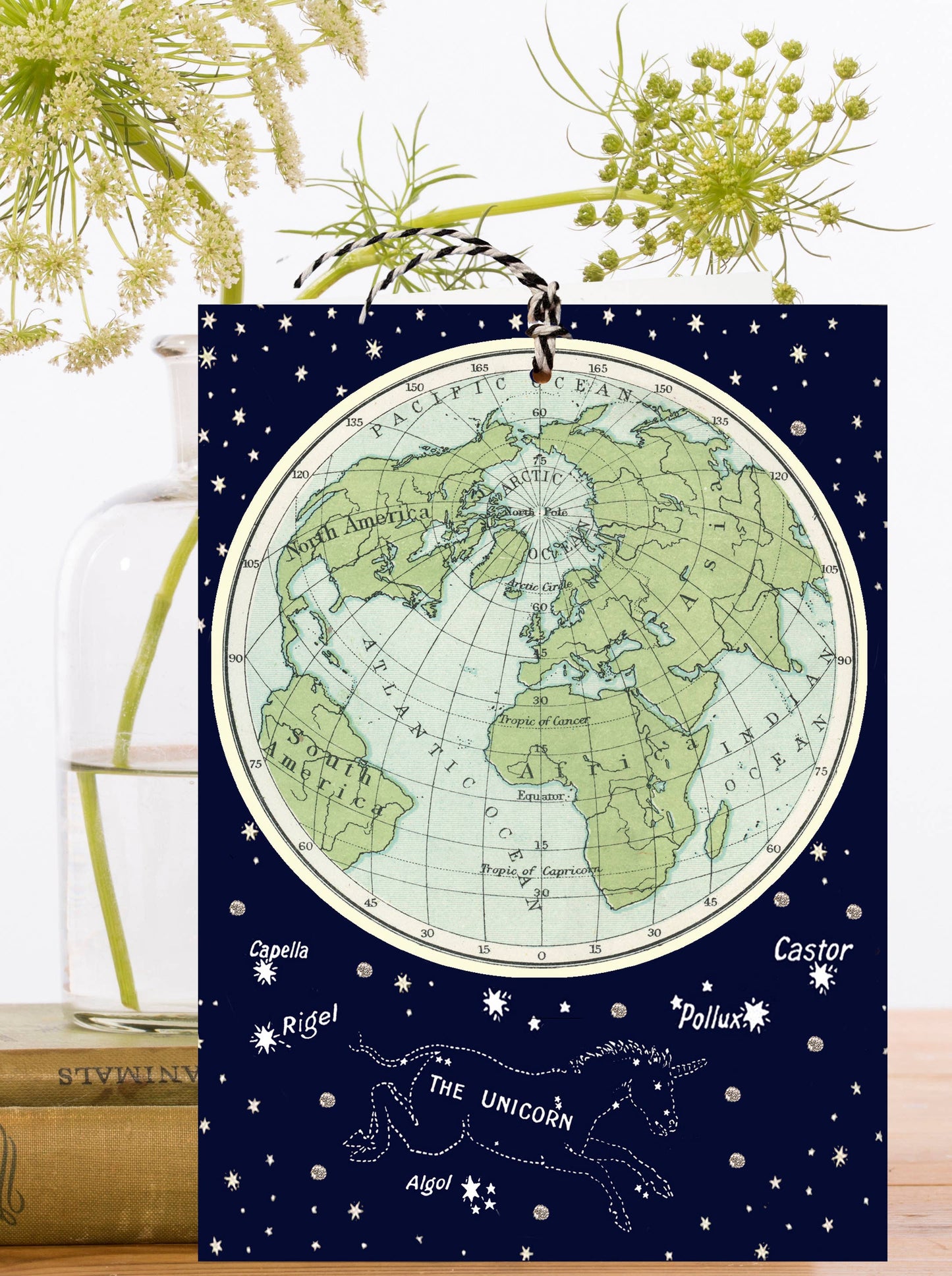 FANDANGLE GLITTER CARD - THE EARTH