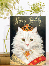 Load image into Gallery viewer, LARGE FANDANGLE GREETING CARD - QUEEN PUSS