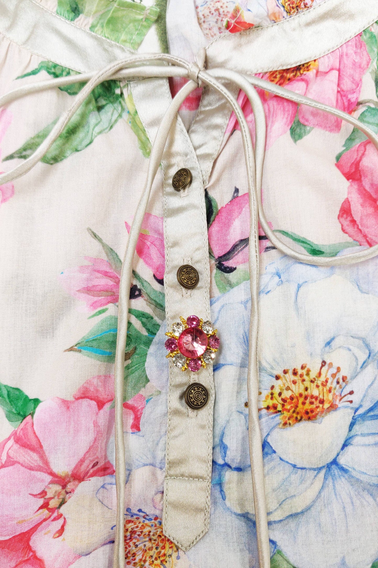 LA VILLE ROSE BLOUSE - IVORY FLORAL