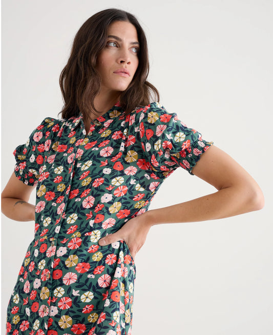 BRIDGET DRESS - WINDING PETUNIAS GROVE