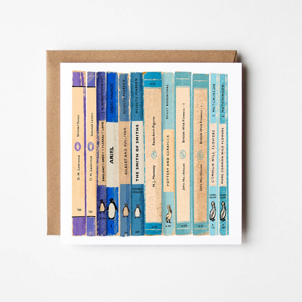 PENGUIN BLUE - BLANK GREETING CARD