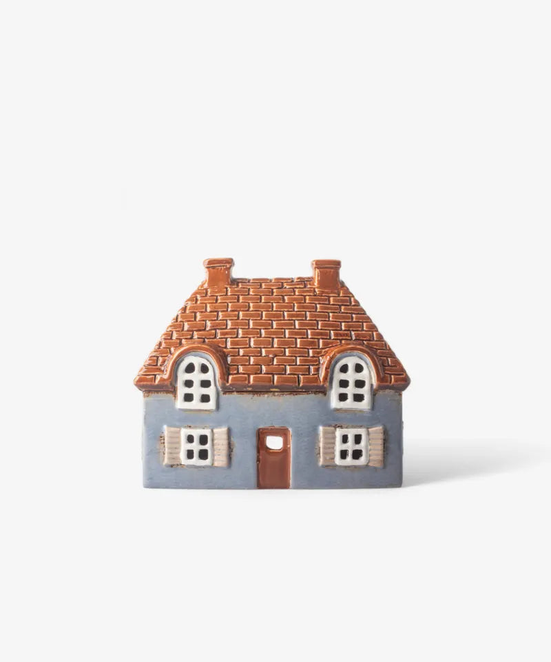 COTSWALD TEA LIGHT COTTAGE - BLUE