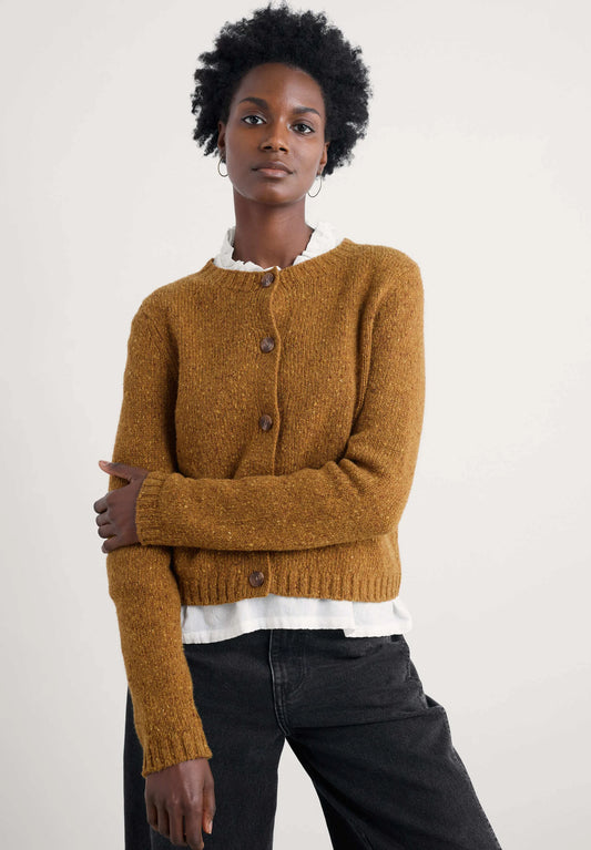 DAWSON PICK MERINO CARDIGAN - MARSHLAND
