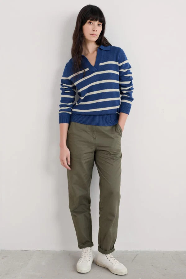 BARBIZAN JUMPER - VENEER WASHED MARINE CHALK