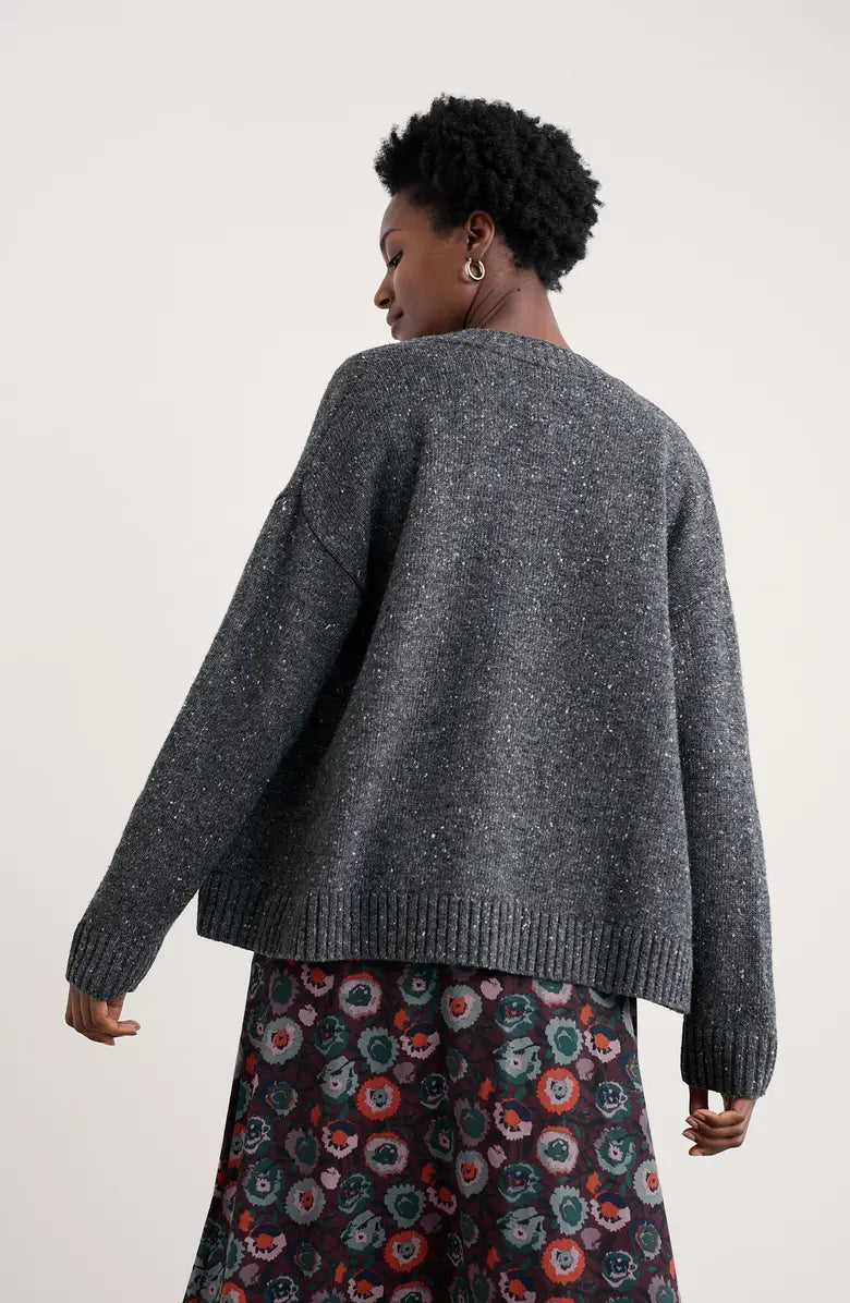 HARBOUR SANDS CARDIGAN - COAL