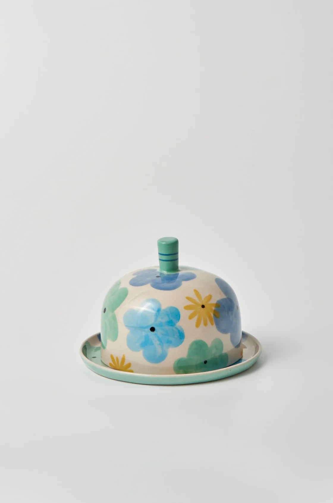 DITSY BUTTER DISH - BLUE