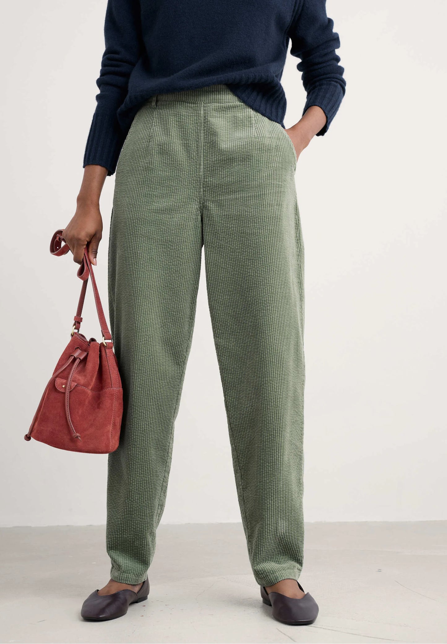 TRETHORNES TROUSER - DUSKY GREEN