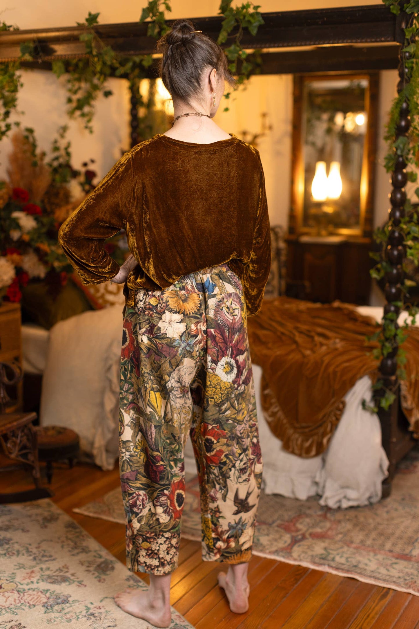 GOLDEN HOUR LINEN CROPPED ARTIST PANT