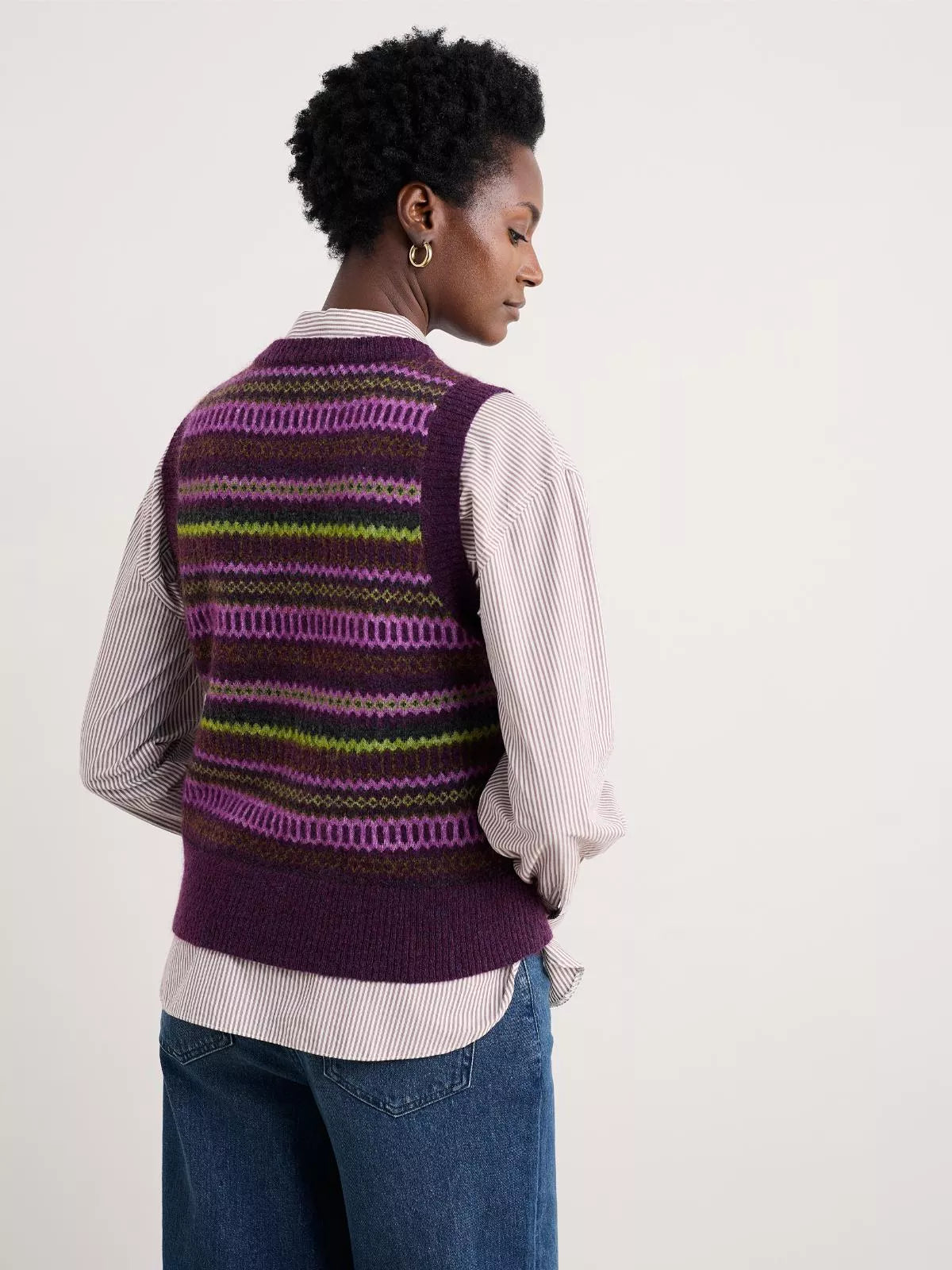 ANNIK VEST - MODERNIST GRAPE OAK MIX
