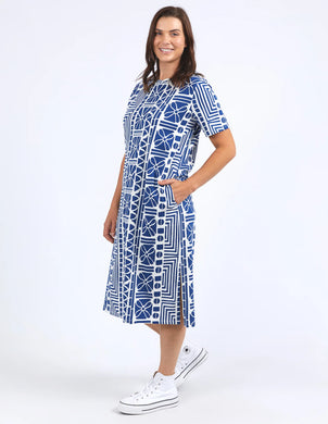 CASABLANCA DRESS - CHINA BLUE