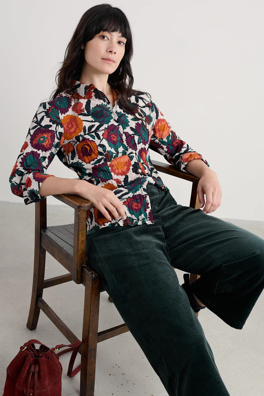 LARISSA SHIRT - FIGURATIVE FLORAL ARAN