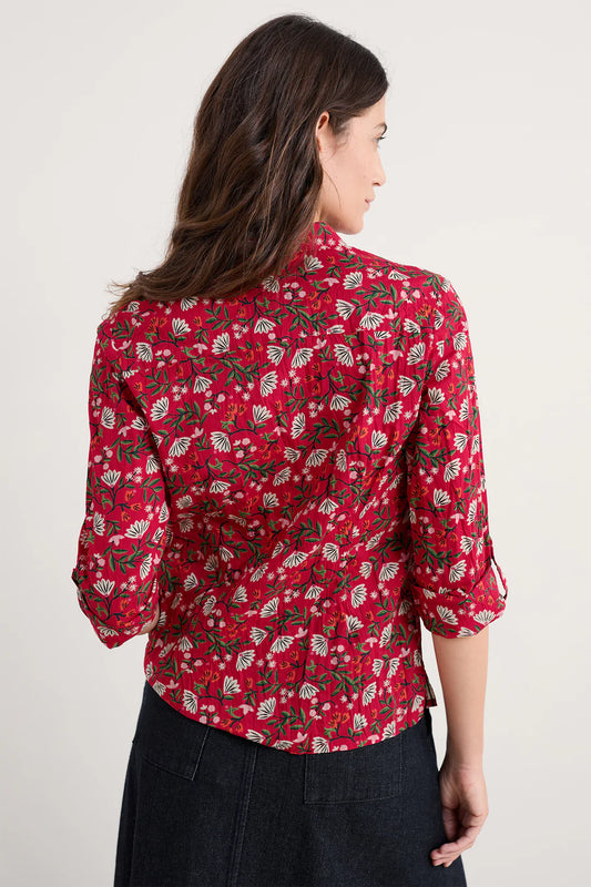 LARISSA SHIRT - WINTER WILDFLOWER CARMINE