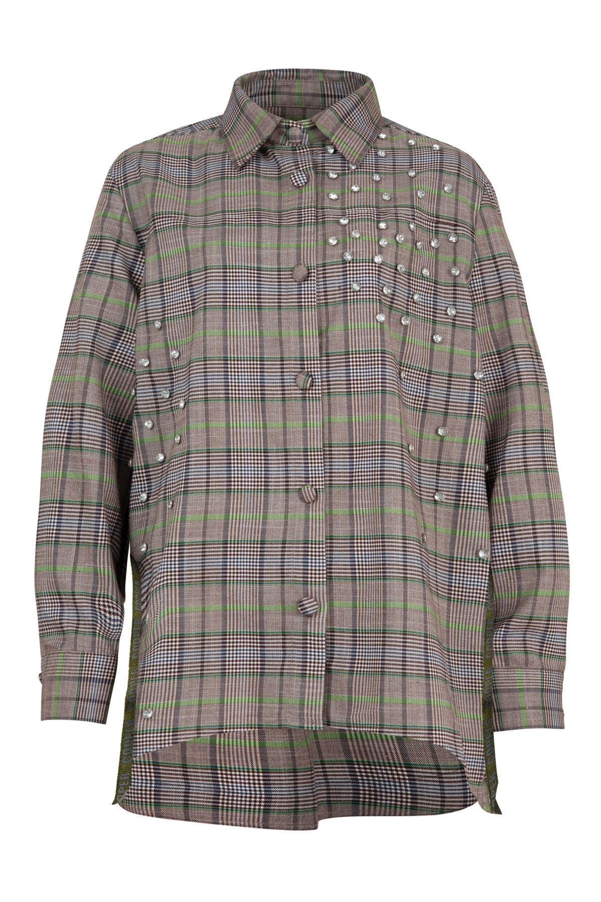 DIAMONDS FOR DAYS SHIRT - GREEN CHECK