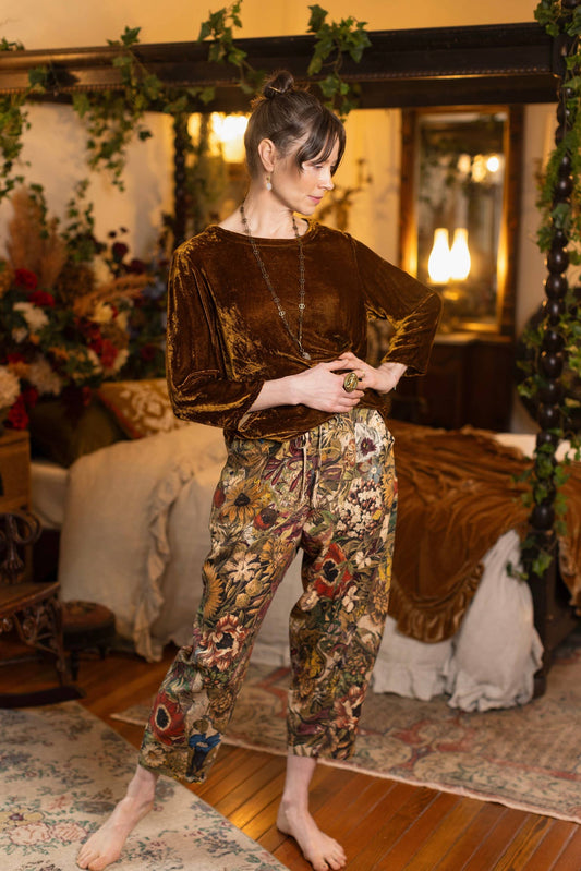 GOLDEN HOUR LINEN CROPPED ARTIST PANT