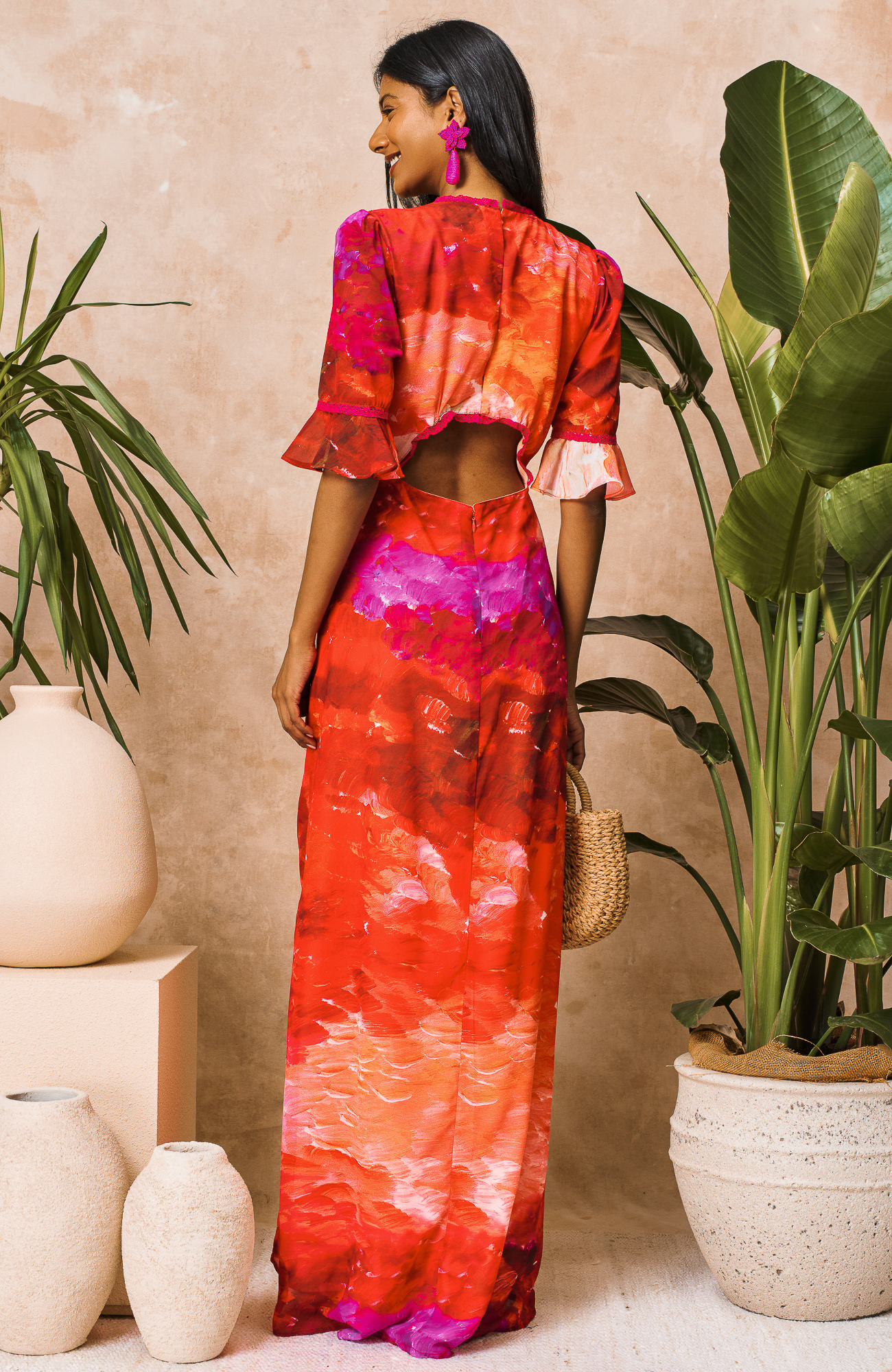 CHRISTINA DRESS - SUNSET PINK