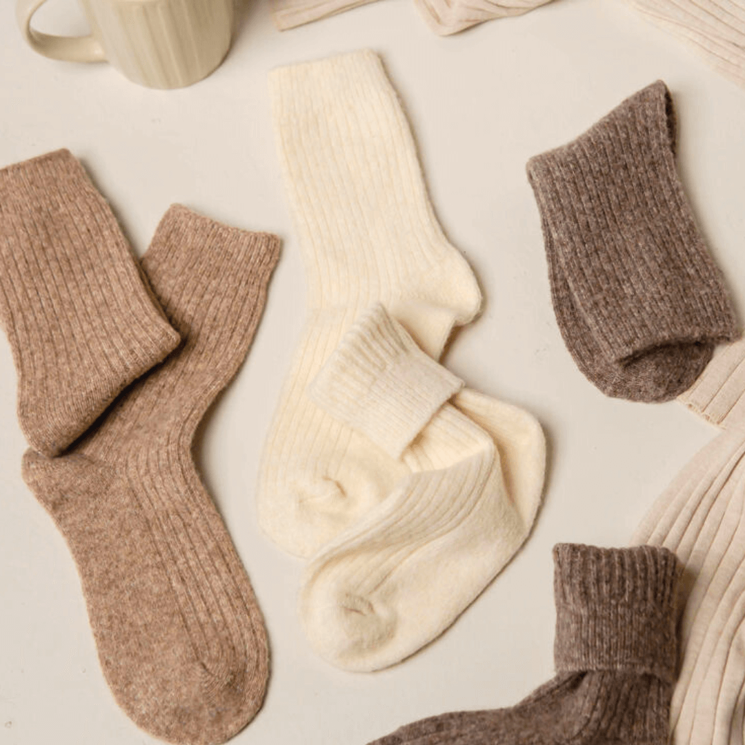 THE COMFIEST SOCKS - LIGHT BROWM S/M