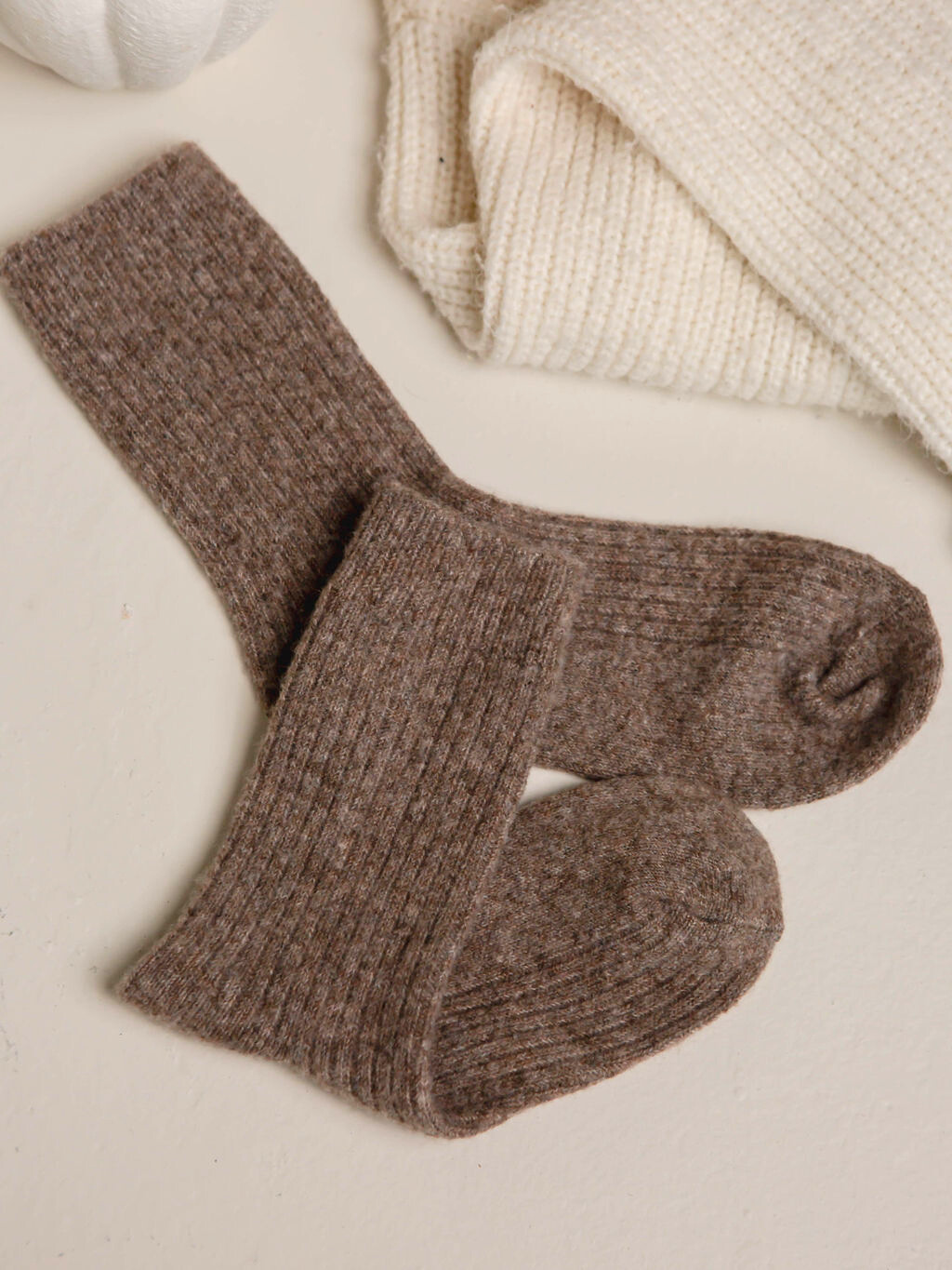 THE COMFIEST SOCKS - LIGHT CHOCCY S/M