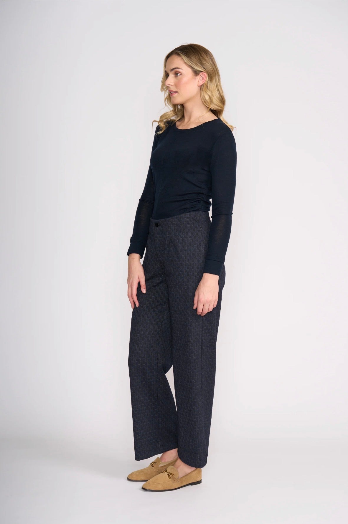 SOFT CINCH TROUSER - CHECKERBOARD