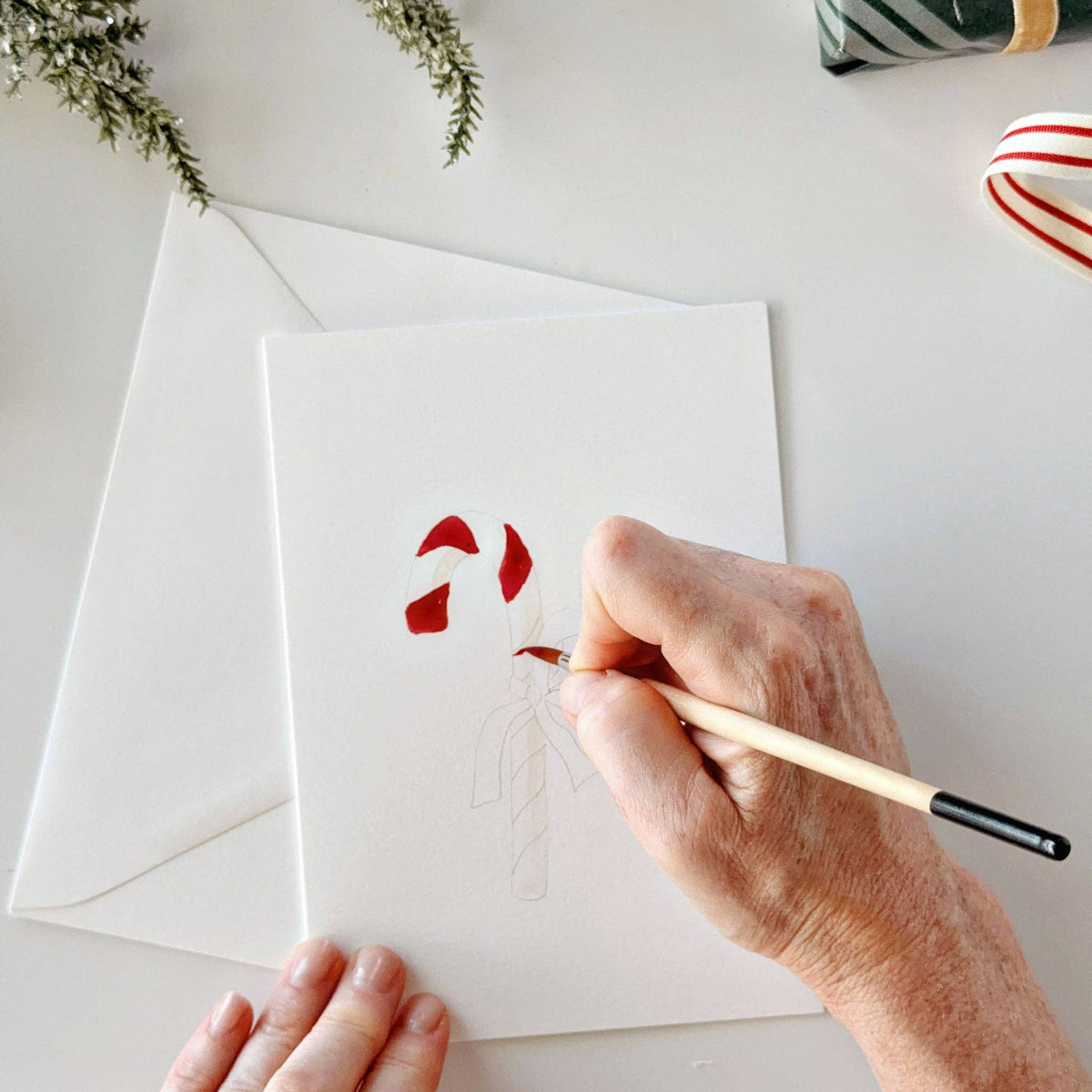 CLASSIC CHRISTMAS PAINTABLE NOTECARDS