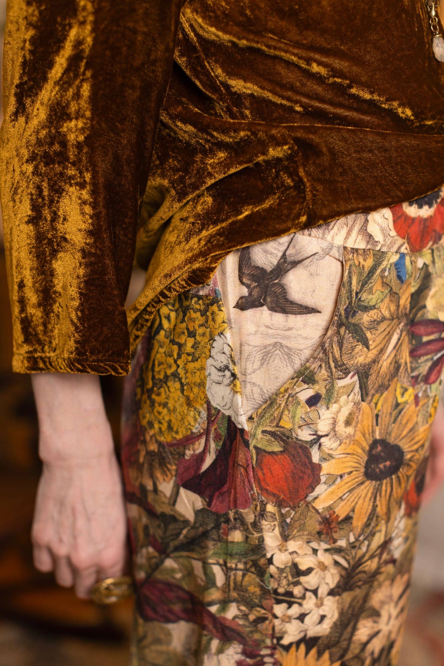 GOLDEN HOUR LINEN CROPPED ARTIST PANT