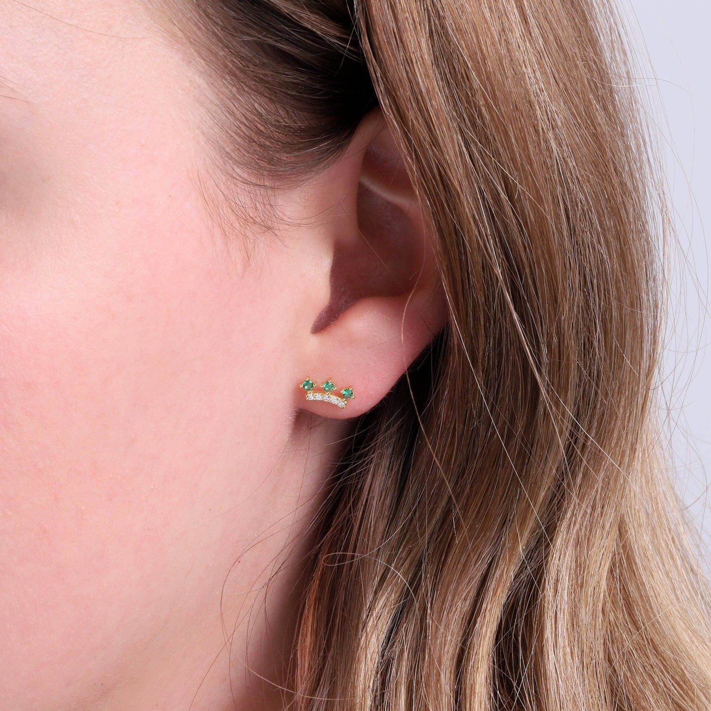 FAIRY WITH GREEN CROWN EARRINGS