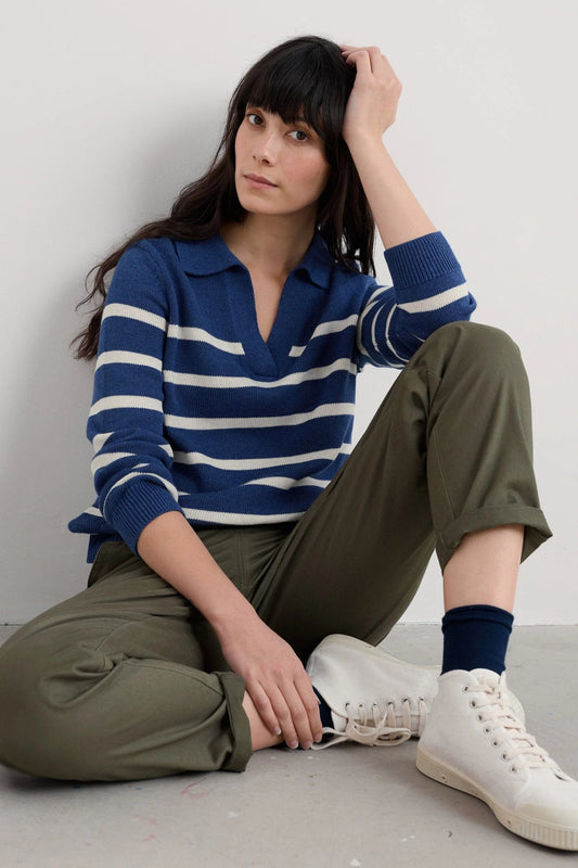 BARBIZAN JUMPER - VENEER WASHED MARINE CHALK