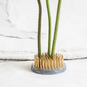 IKEBANA FLORISTS FROG WITH BRASS PINS