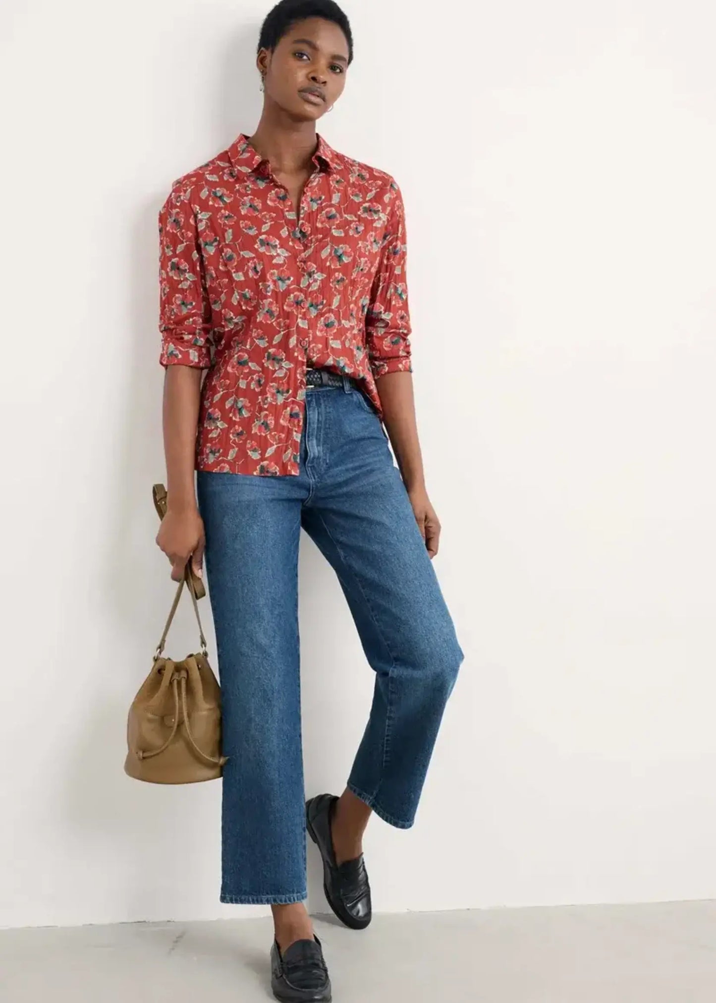 LARISSA SHIRT - ARTIST CAMELLIA RED SAIL