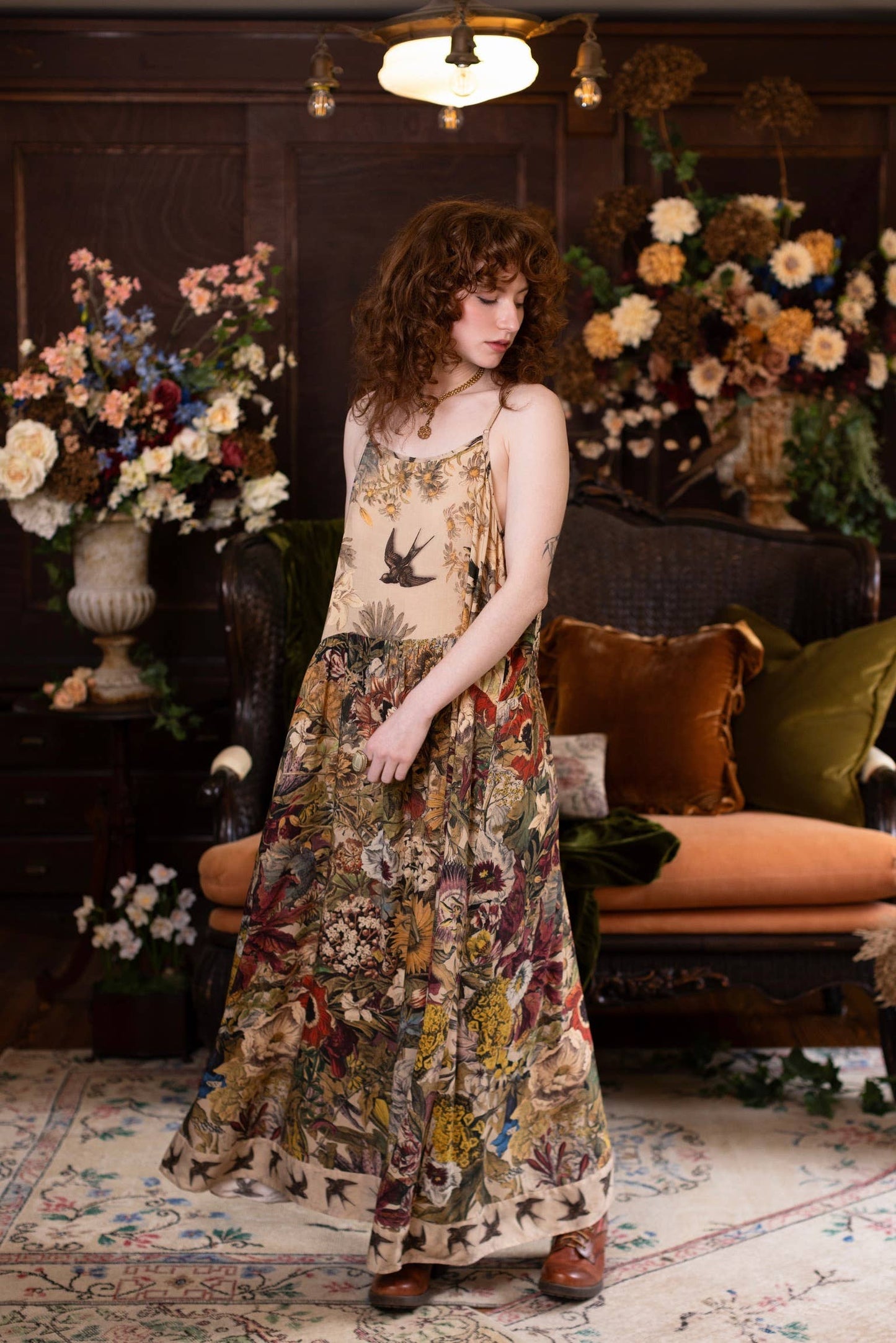 GOLDEN HOUR BOHÉME LONG MAXI SLIP DRESS