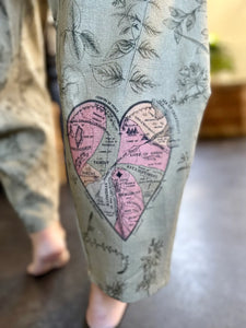 ARTISTS CROPPED PANTS - MAP OF MY HEART