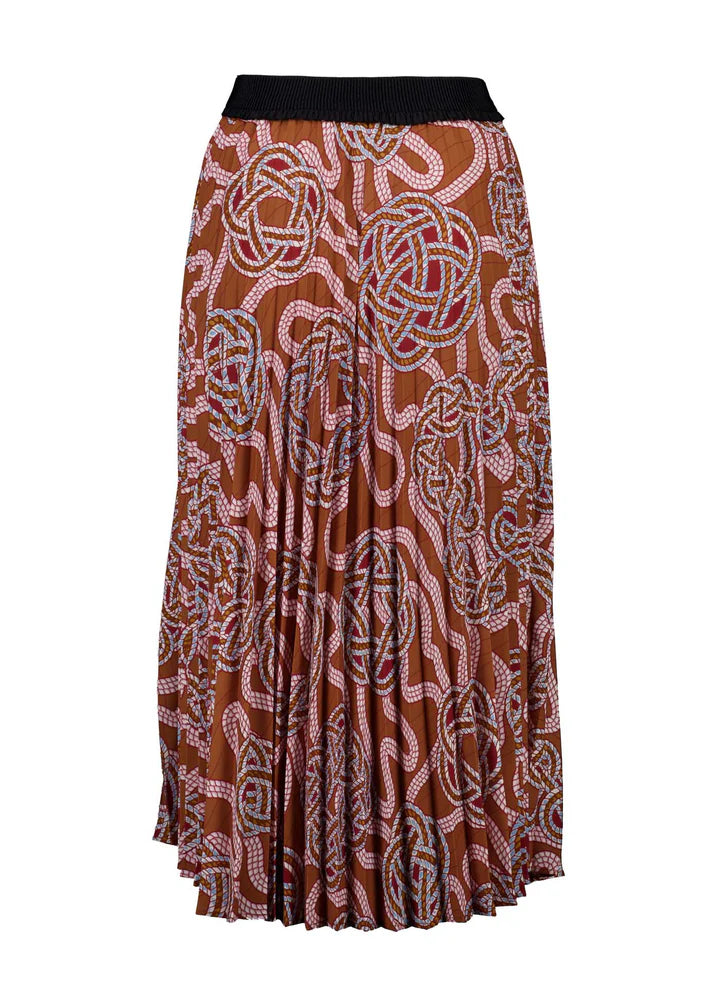 LOVEKNOTS PLEATED SKIRT - CARAMEL