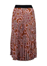 Load image into Gallery viewer, LOVEKNOTS PLEATED SKIRT - CARAMEL