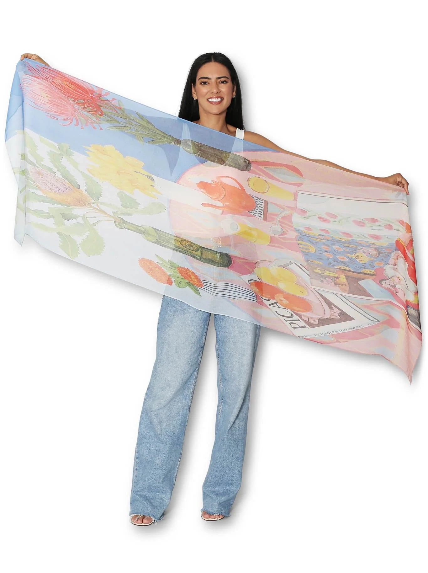 THE ARTIST’S LABEL SCARF - WOOL - A BLISSFUL HOUR ON IKAT
