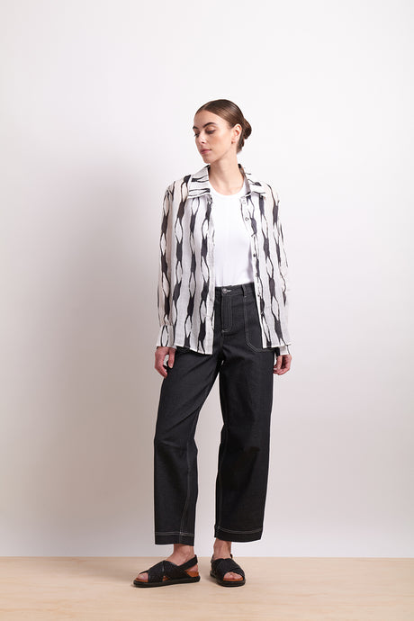 SOFT FOCUS SHIRT - LIQUORICE